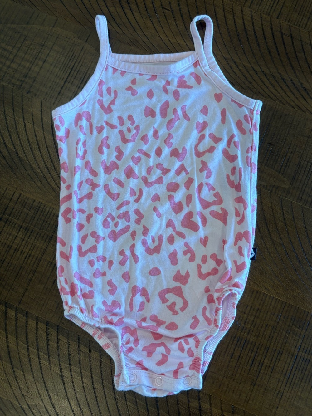Sakura Leopard Print Pink Tank Bamboo Bodysuit